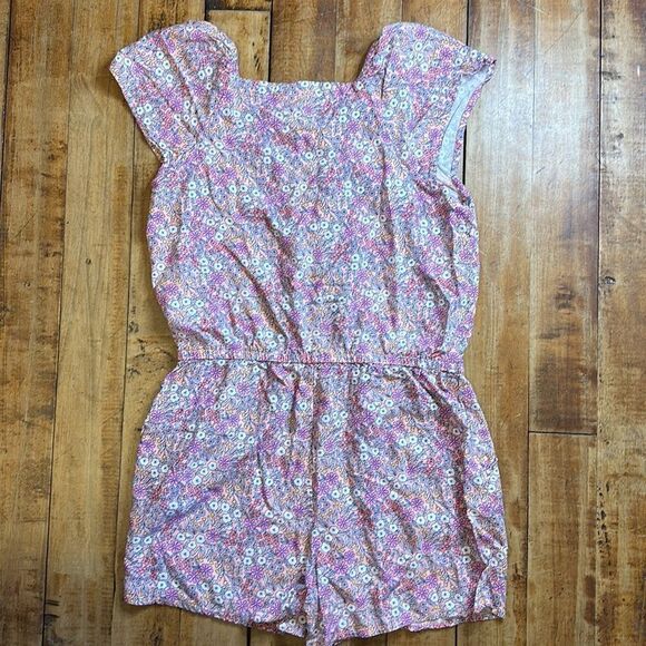 Cat & Jack Girls size 14 to 16 Pink Floral Romper Easter Spring - Picture 5 of 5